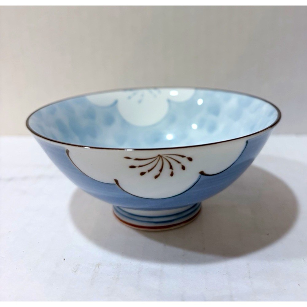 Vintage Arita Ware Seifū Kiln Japanese Porcelain Bowl, Underglaze Blue Plum
